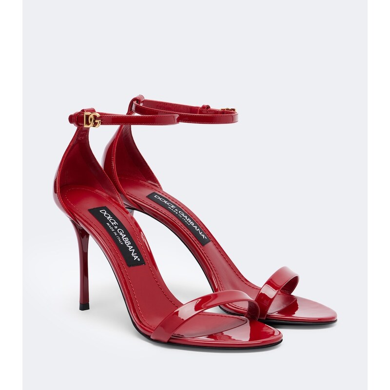 Dolce&Gabbana DG patent leather sandals