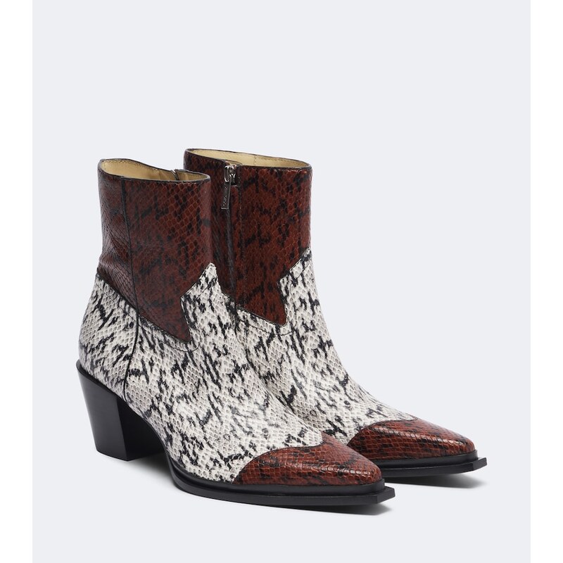 Jimmy Choo Cece snake-effect leather cowboy boots