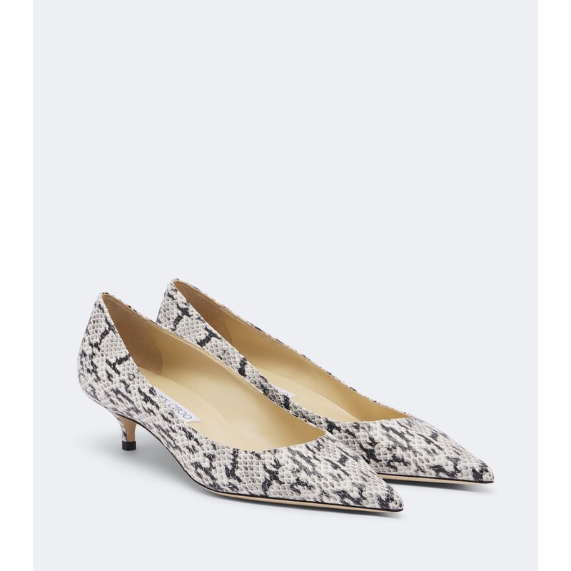 Jimmy Choo Amelia snake-effect leather pumps