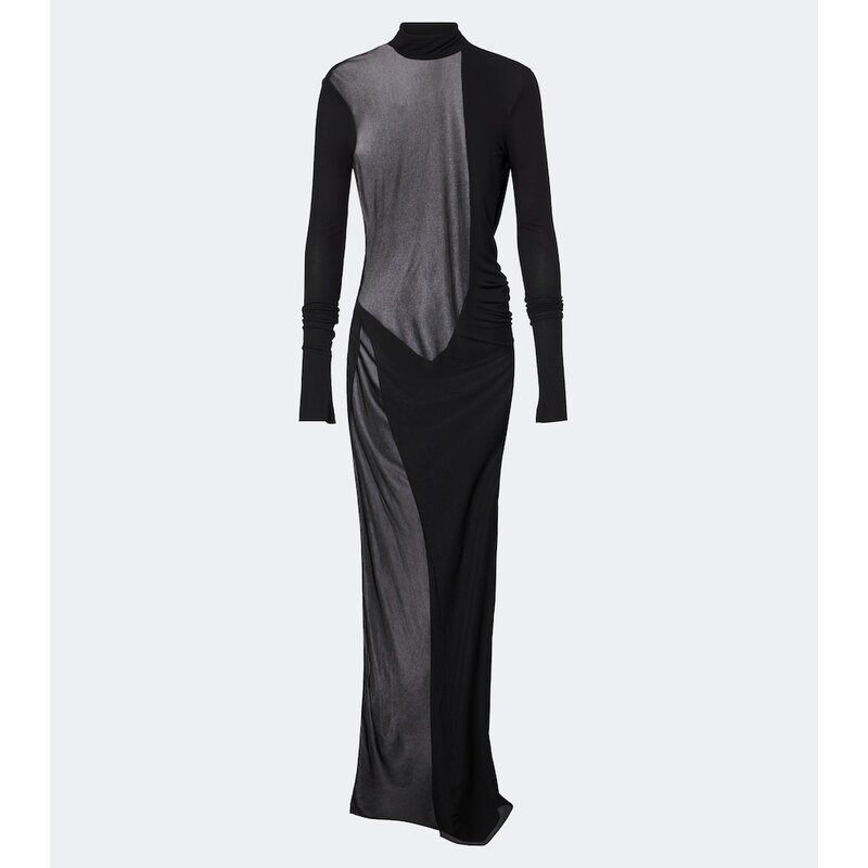 Gucci Open-back crêpe jersey maxi dress