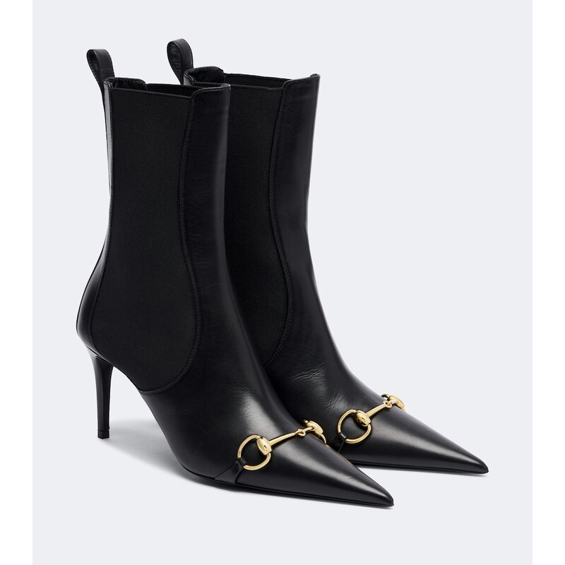 Gucci Donna Horsebit leather ankle boots