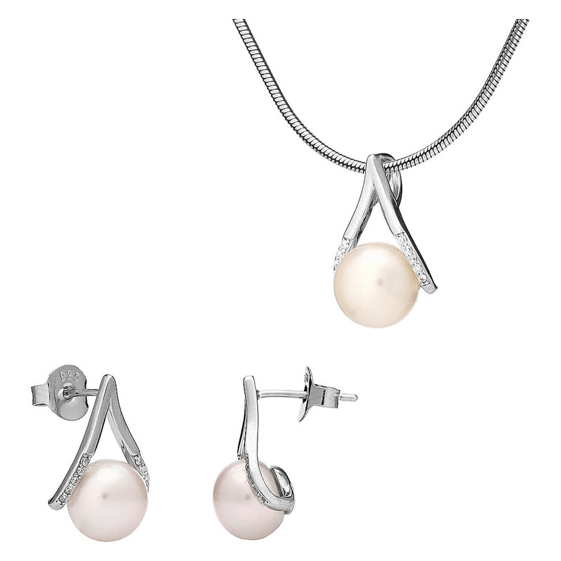 Buka Jewelry Perlový set náušnice a přívěsek Moti