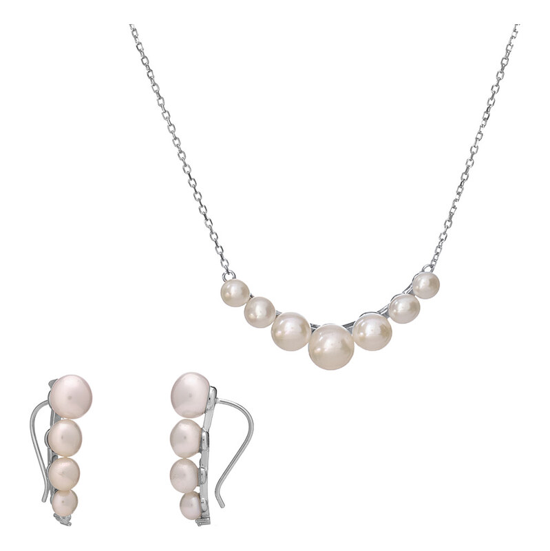 Buka Jewelry Perlový set náušnice a náhrdelník Adi