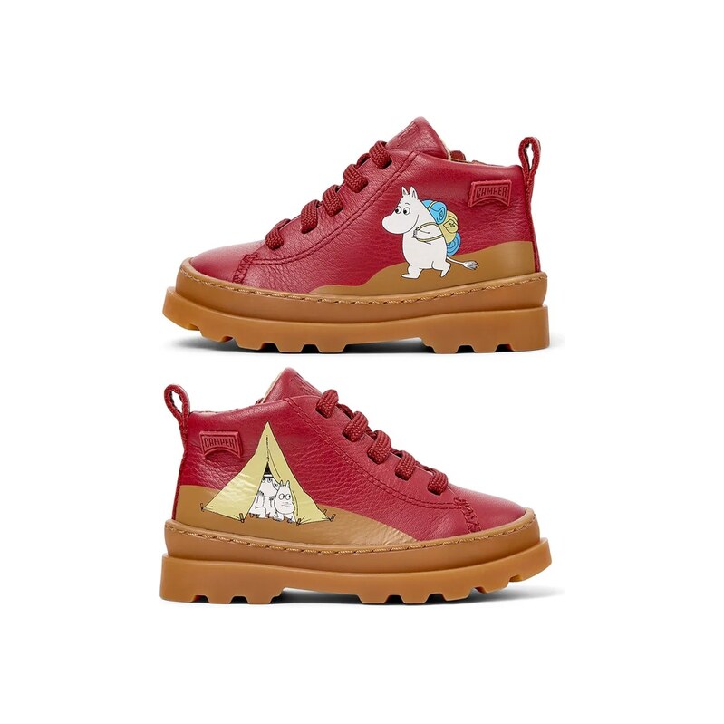Camper Kotníkové boty dětské kožené Brutus TWS FW by Moomin