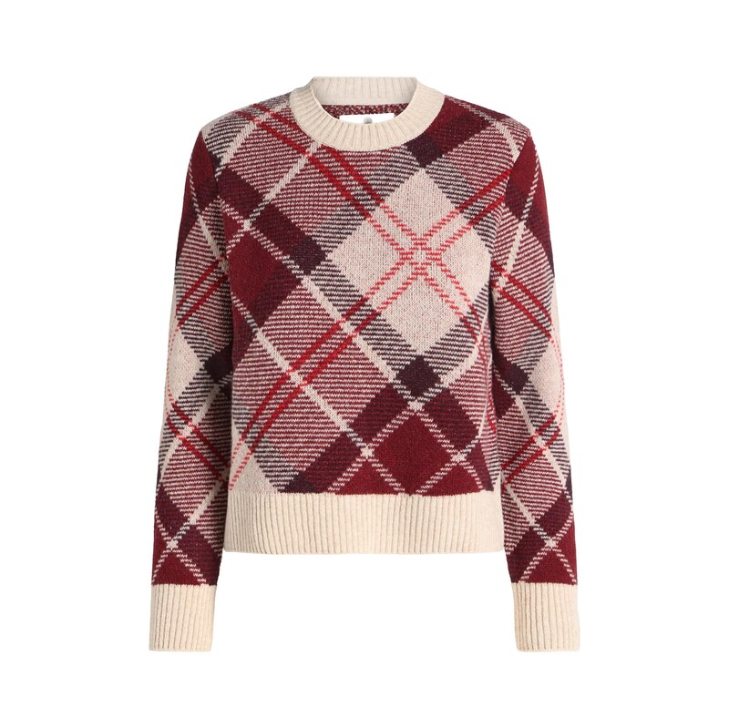 Barbour Svetr Stevie béžová / burgundská červeň / vínově červená