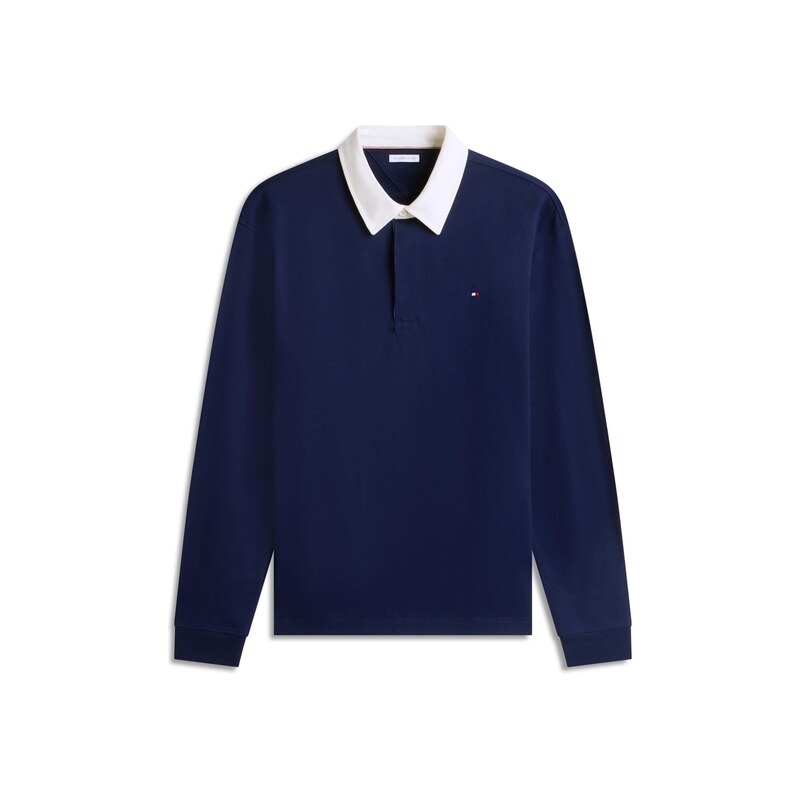TOMMY HILFIGER Mikina ESSENTIAL námořnická modř / bílá