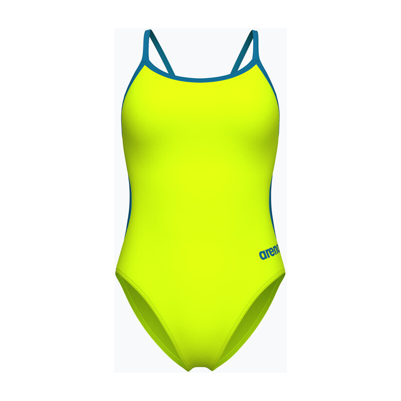Dámské jednodílné plavky Arena Lace Back Solid artic lime/blue