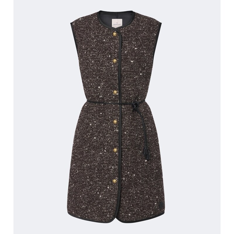 Moncler Figurative down-paneled wool-blend vest