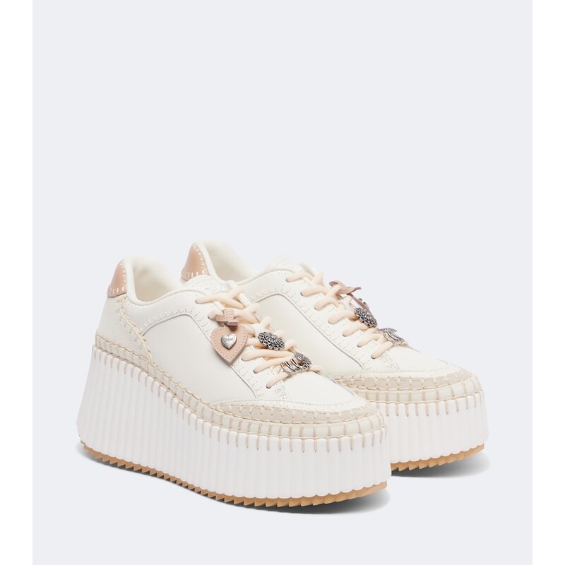 Chloé Nama leather platform sneakers