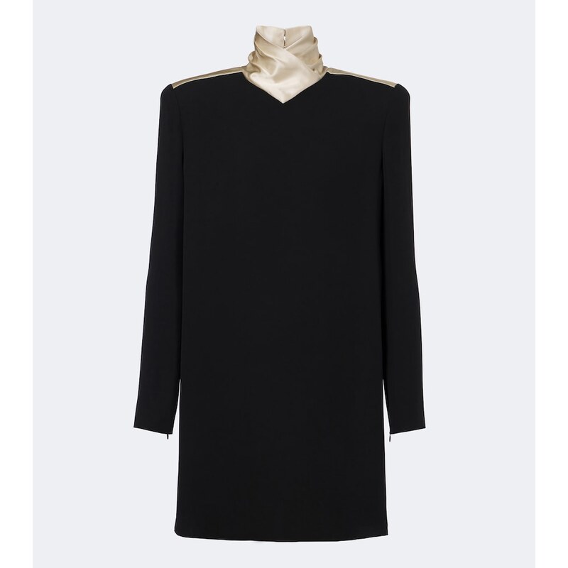 Valentino Cady Couture satin-trimmed minidress