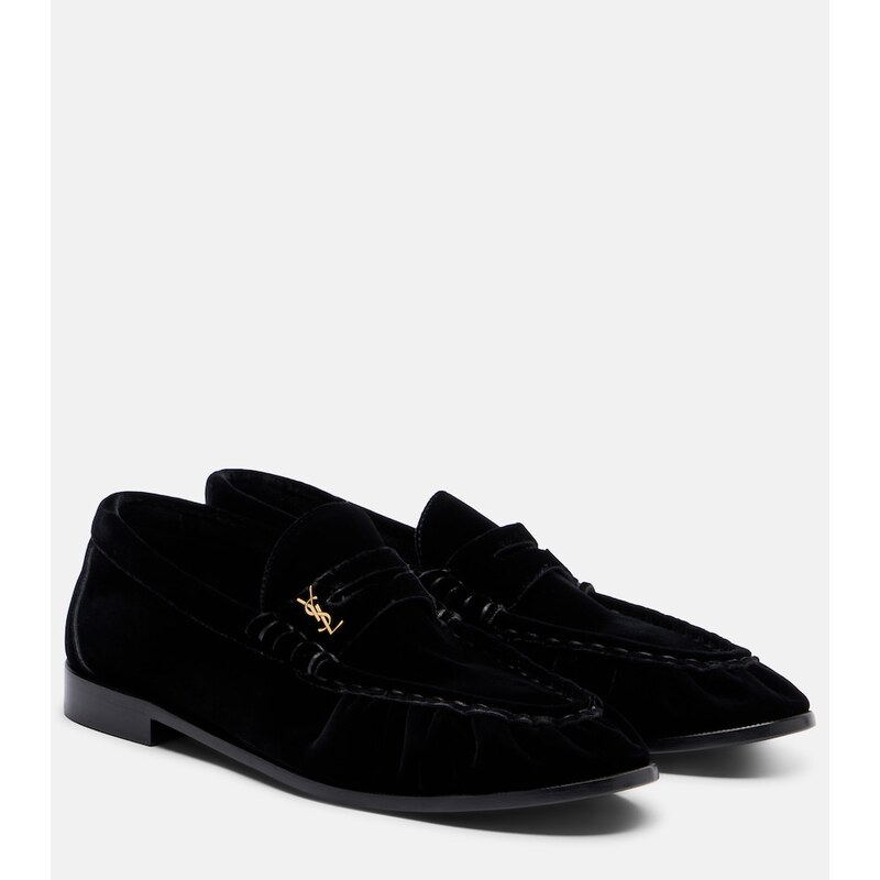 Saint Laurent Le Loafer velvet penny loafers
