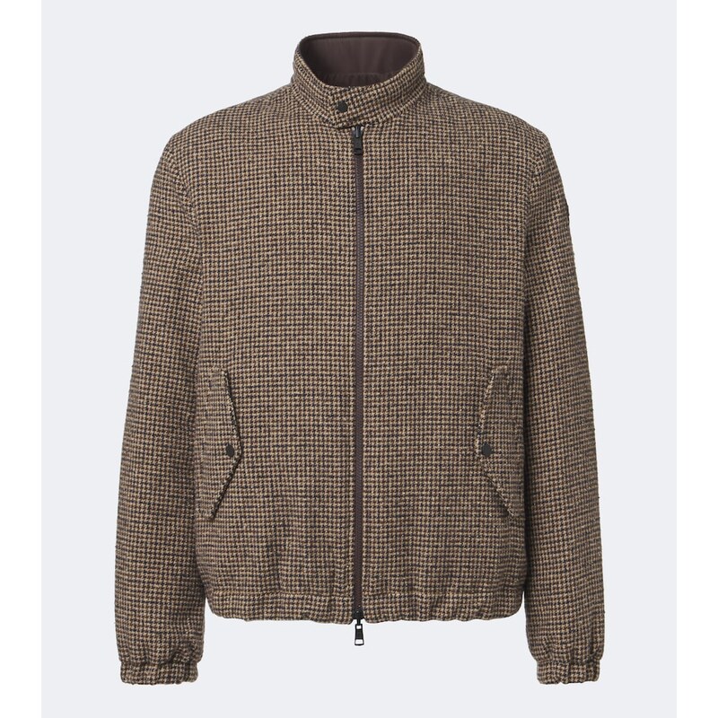 Moncler Ebrodel reversible wool-blend down jacket