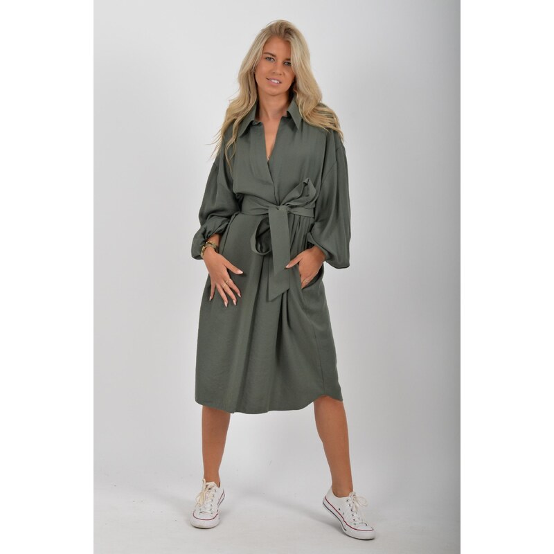 La Furia Khaki šaty ES7335
