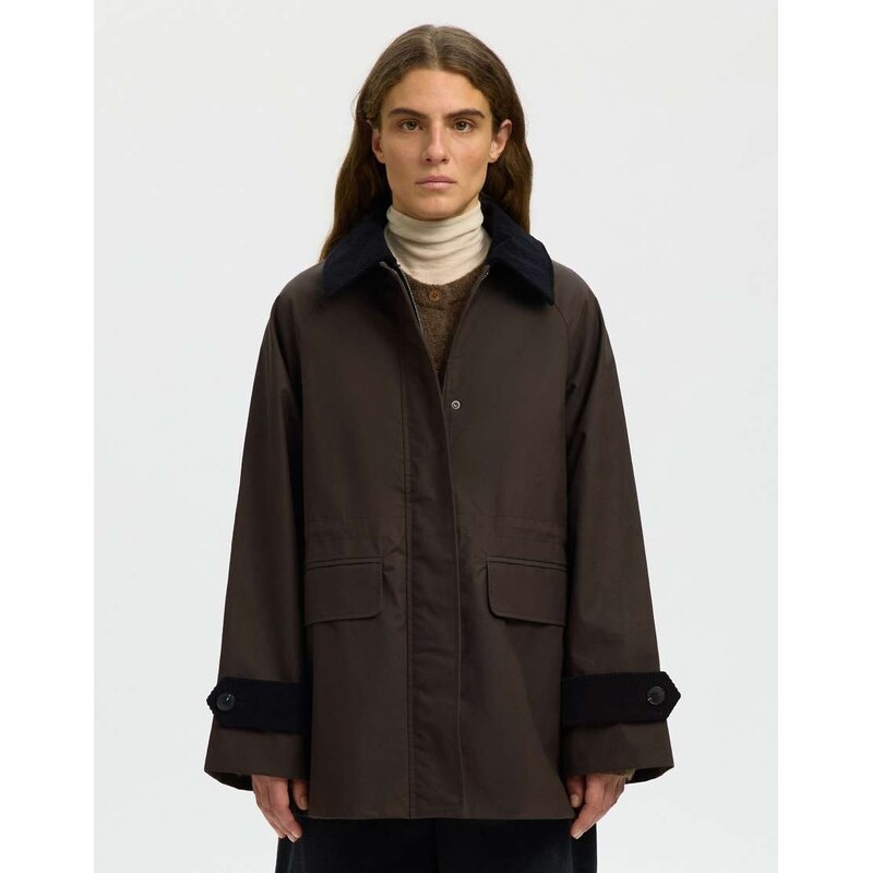 Selected Femme Jacket in delicioso-Brown