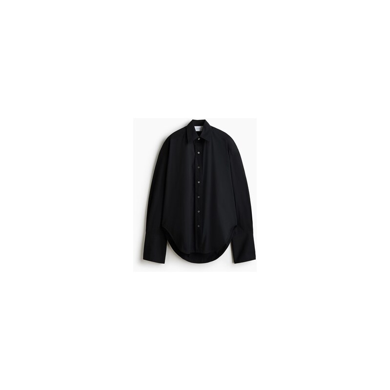 H&M - Oversized bavlněná košile - Černá