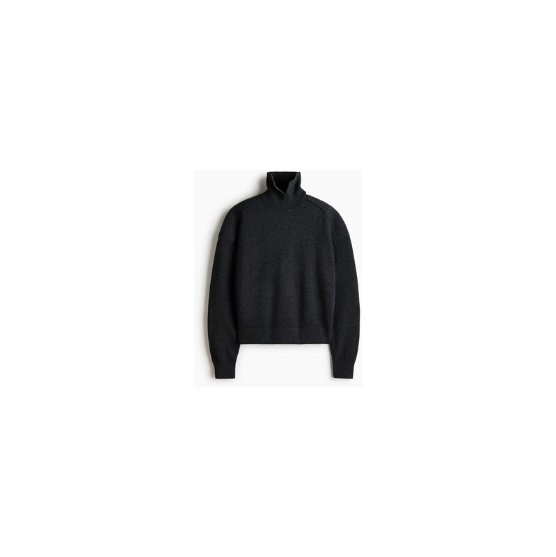 H&M - Svetr z kašmírové směsis rolákem - Černá