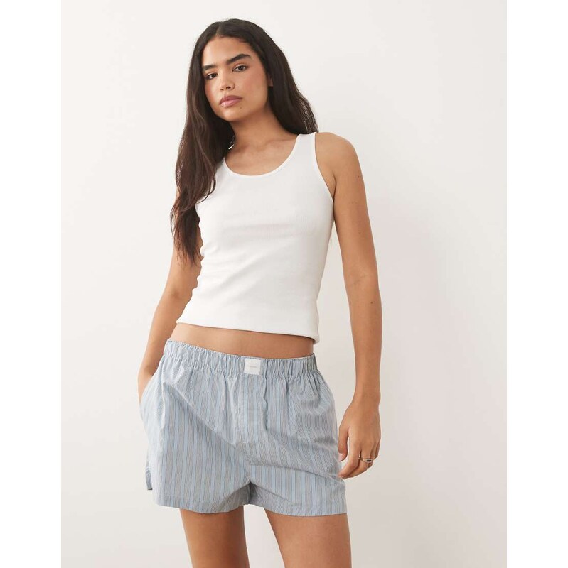 Calvin Klein poplin shorts in blue stripe