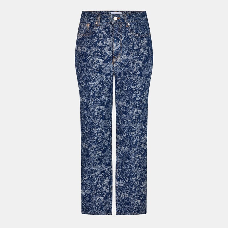 Džíny Ganni Mid Blue Stone 4941148