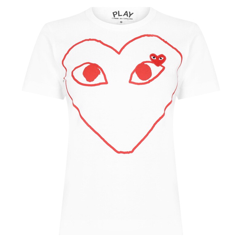 Tričko COMME DES GARCONS PLAY White 6789287