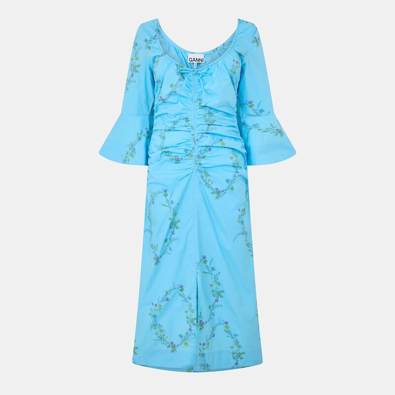Šaty Ganni Brilliant Blue 640637