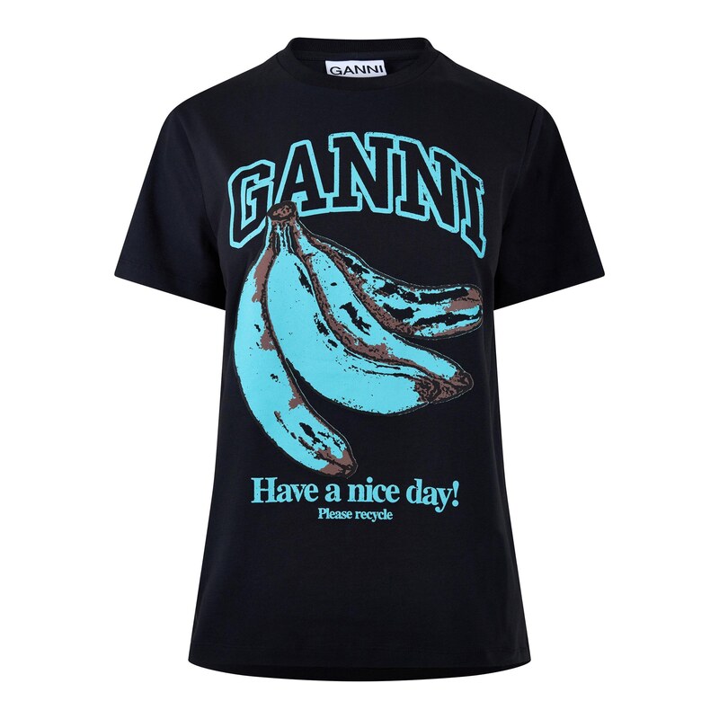 Ganni Tričko Dare 2b Black 9786744