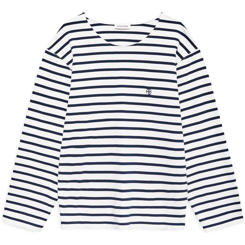 Tričko Anine Bing NAVY STRIPE 5799812