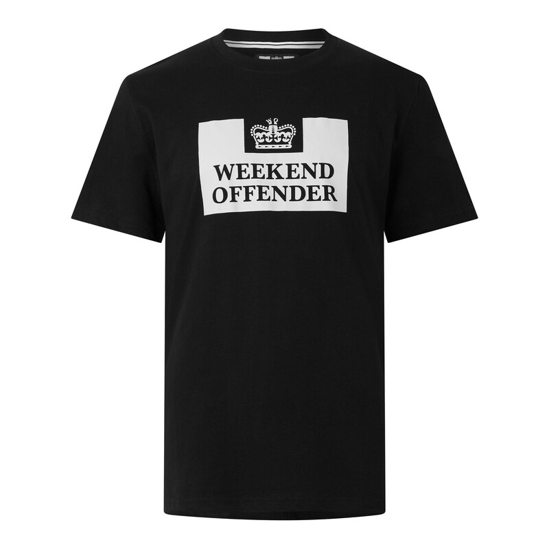 Tričko Weekend Offender BLACK/SILVER 156049