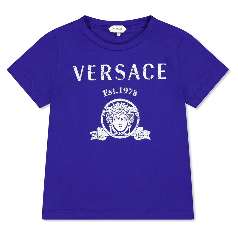 Tričko Versace Blu/Wht 2U0K0 5000689