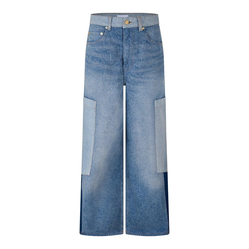 Džíny Ganni Mid Blu Vintage 365139