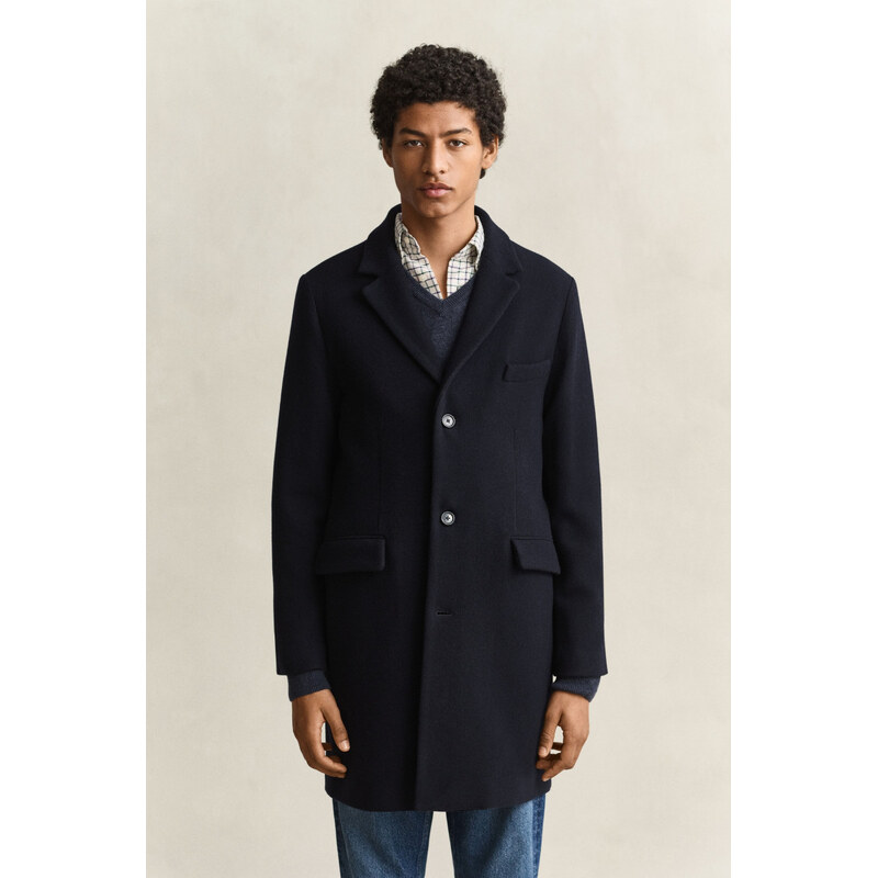 KABÁT GANT CLASSIC WOOL COAT EVENING BLUE