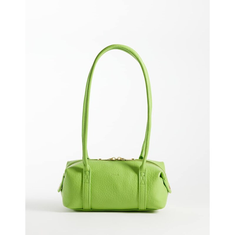 PASQ small bowling shoulder bag in chartreuse-Green