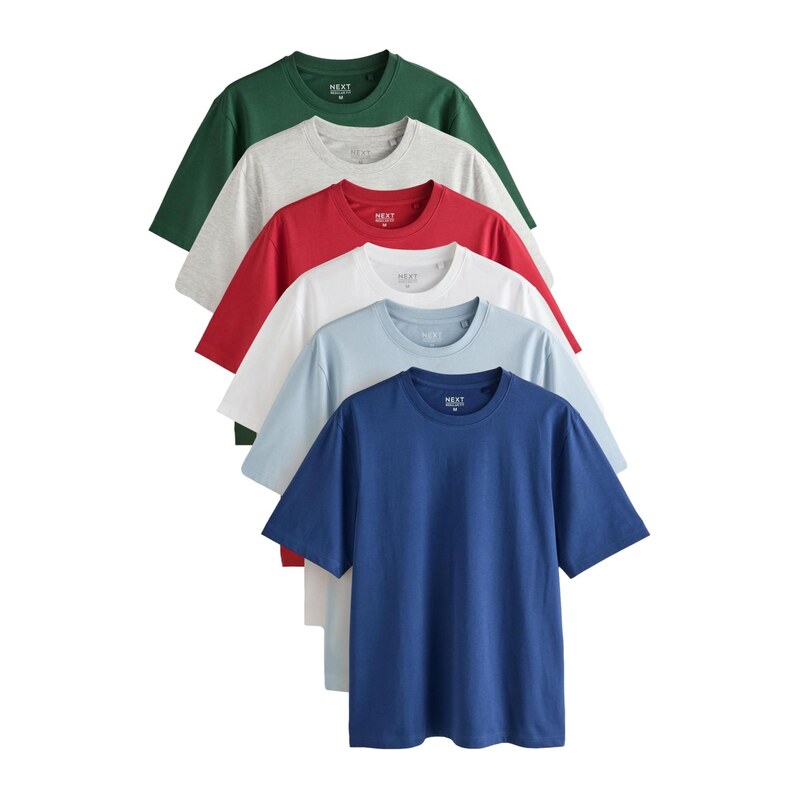Next Tričko Essential modrá / světlemodrá / světle šedá / zelená