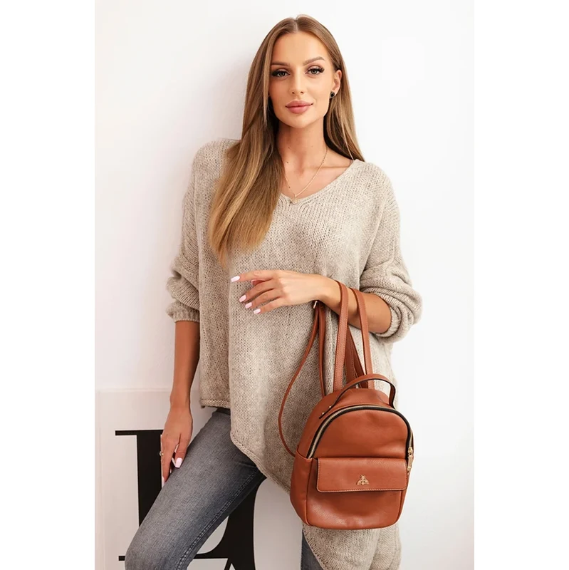 Kesi Włoski Dámský asymetrický svetr z vlny Plus Size s