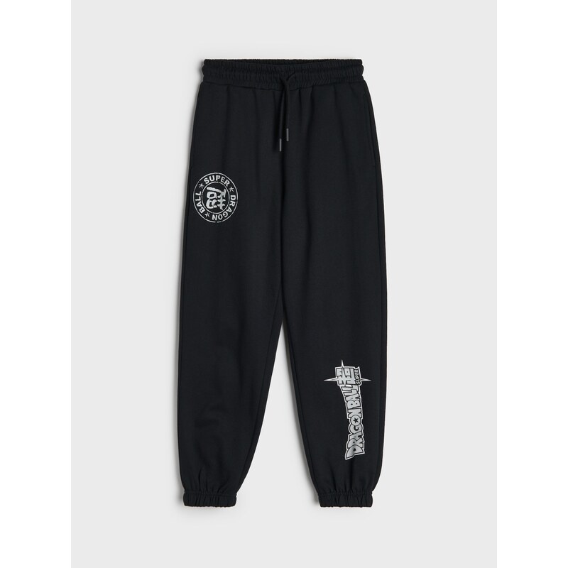 Sinsay - Tepláky loose jogger Dragon Ball - černá