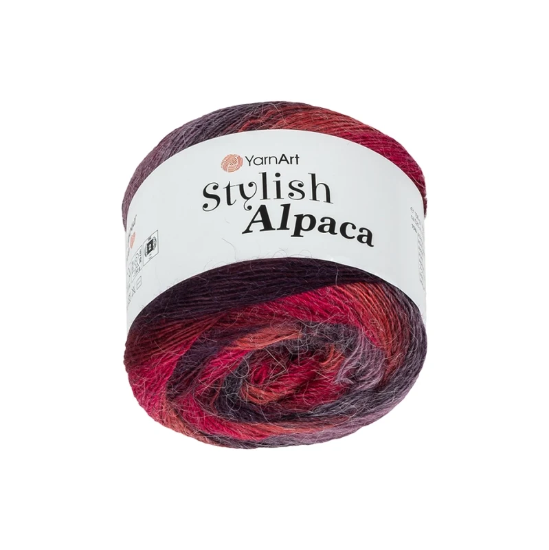 Bellatex Příze Stylish ALPACA 150g , 525 m Červená,Fialová