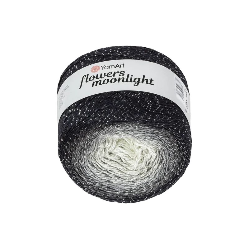 Bellatex Příze Flowers Moonlight 260 g, 1000 m Černá,Šedá