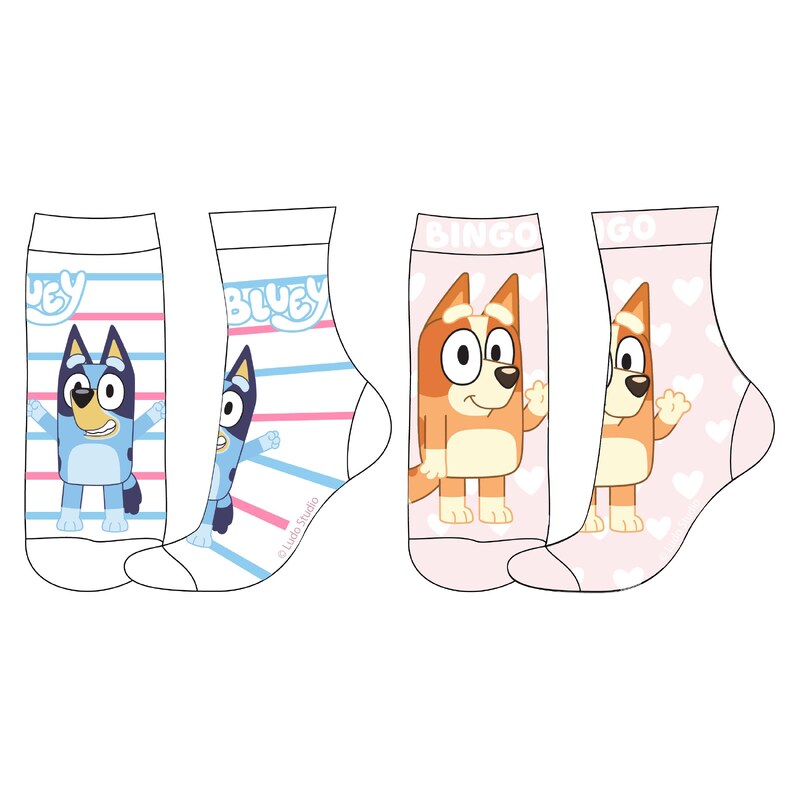Bluey - licence Dívčí ponožky - Bluey 5234018, světle růžová /