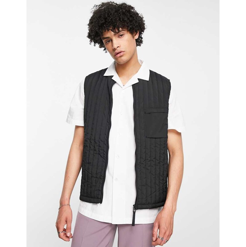 Rains liner vest in black