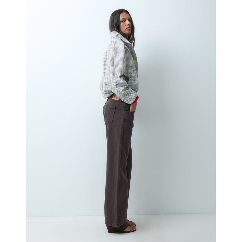 Levis superlow loose jeans in dark brown