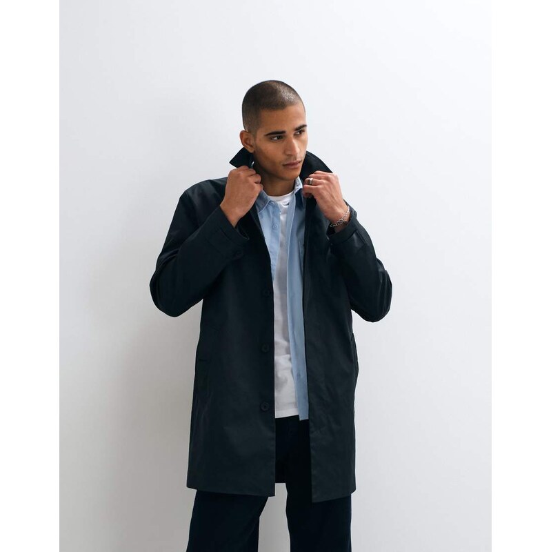 ASOS DESIGN trench coat in black