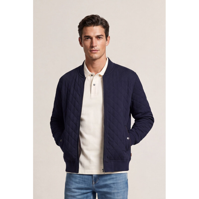 MIKINA GANT QUILTED BOMBER EVENING BLUE