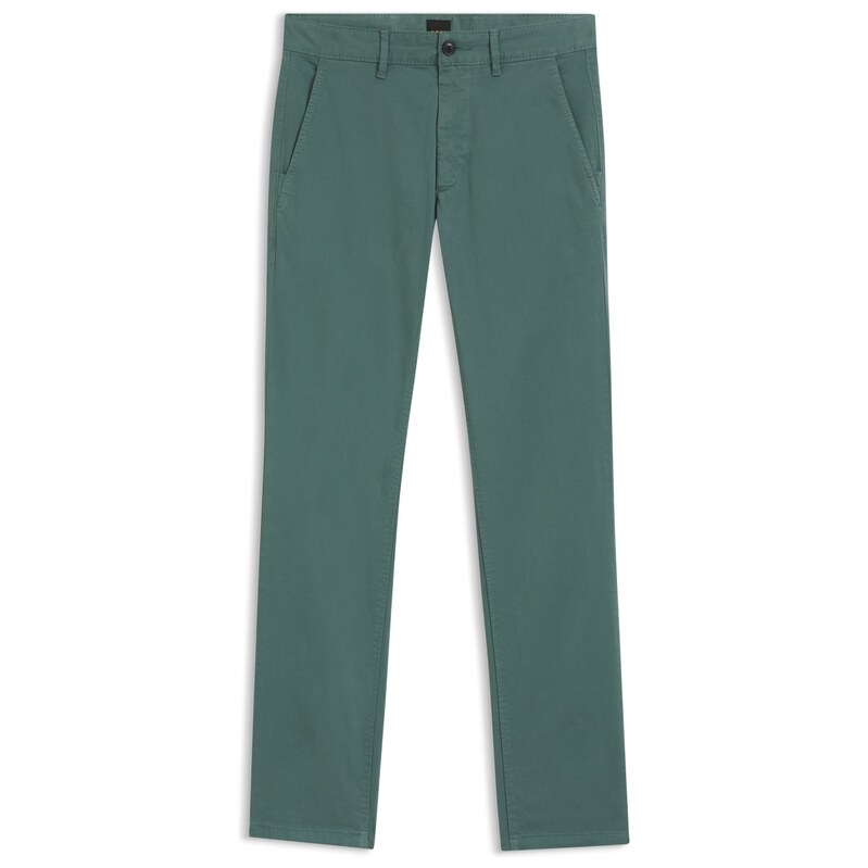 BOSS Slim-fit trousers in overdyed stretch satin