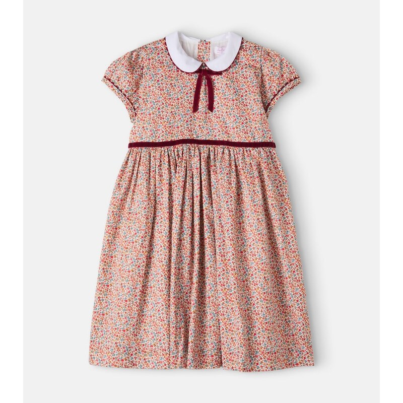 La Coqueta Melina bow-detail floral cotton dress