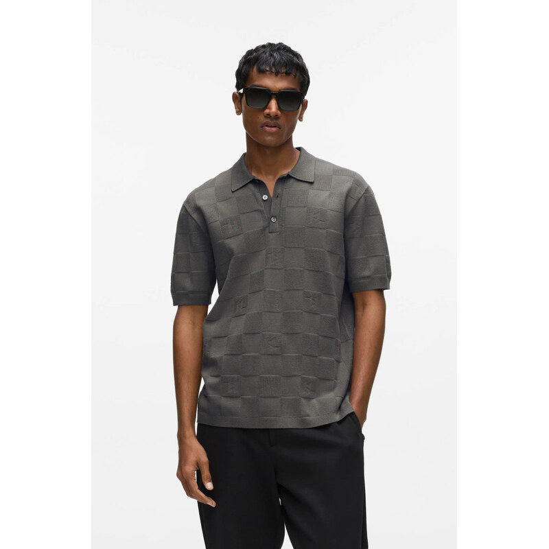 SVETR KARL LAGERFELD KL CHECK KNIT SSLV POLO