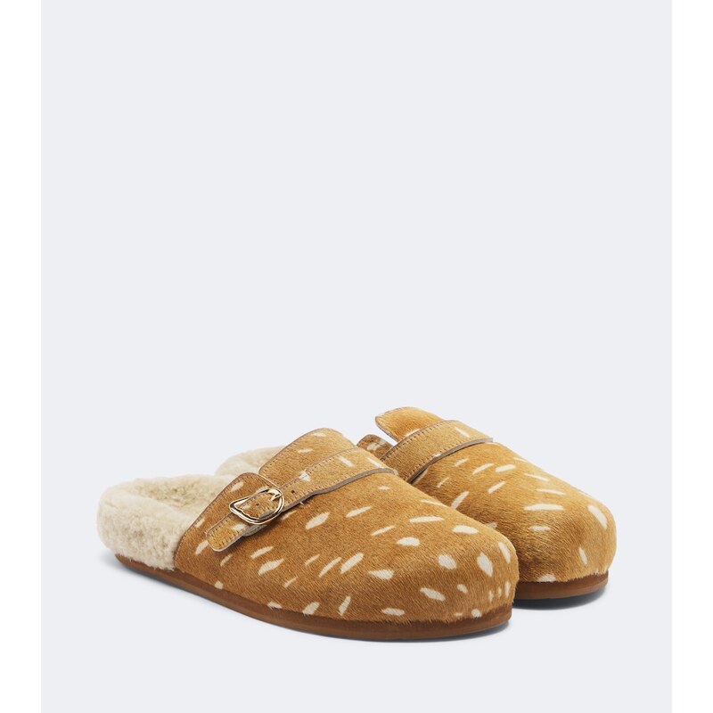 Ancient Greek Sandals Vasilitsa shearling-trimmed calf hair