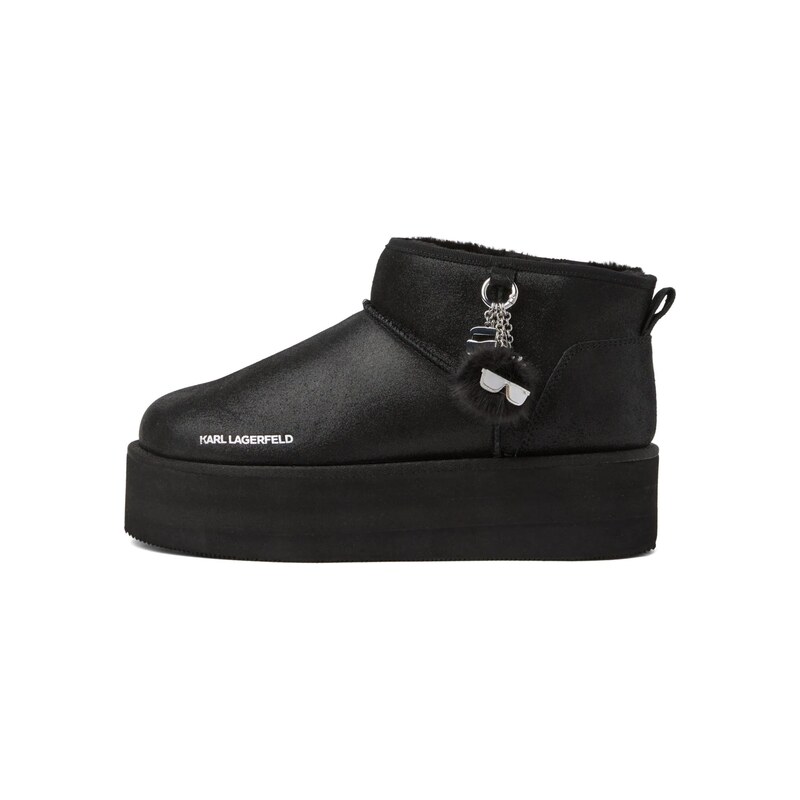 Karl Lagerfeld Kozačky Ikon černá