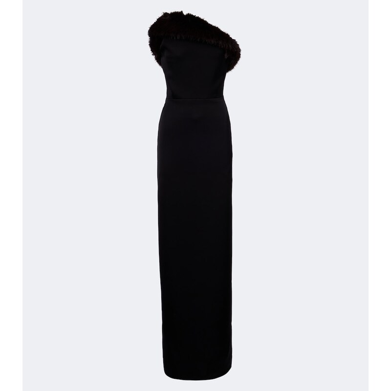 David Koma Strapless bustier gown