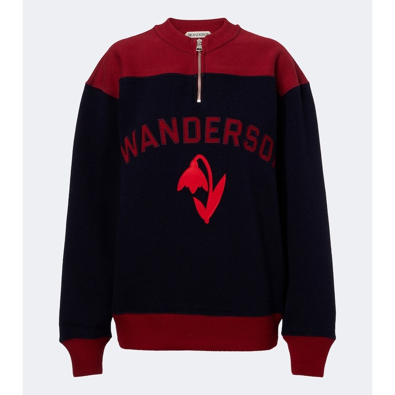JW Anderson Embroidered wool-blend sweatshirt