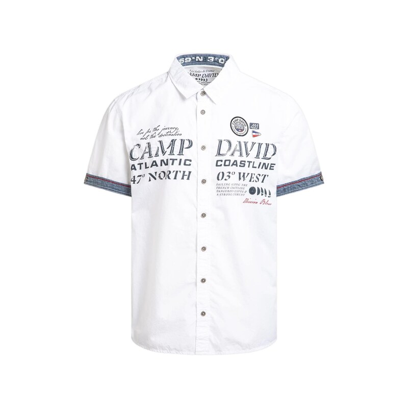 CAMP DAVID Košile French Coast I marine modrá / červená / bílá