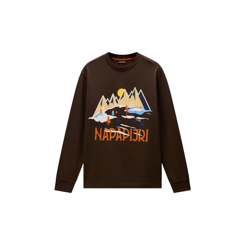 NAPAPIJRI Tričko námořnická modř / světlemodrá / čokoládová /